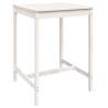 3 Piece Garden Bar Set - White Solid Wood Pine | HipoMarket