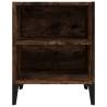 Industrial Bed Cabinet with Metal Legs - Smoked Oak 40x30 cm