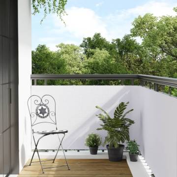 Balcony Screen White 400x90 cm Poly Rattan | Hipomarket