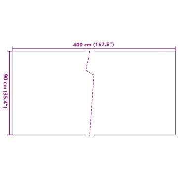 Balcony Screen White 400x90 cm Poly Rattan | Hipomarket