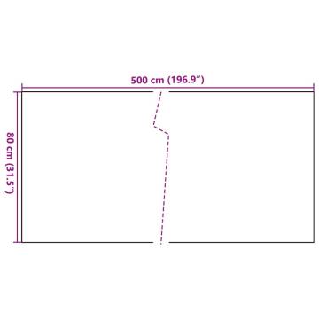 Balcony Screen White 500x80 cm Poly Rattan - Hipomarket UK