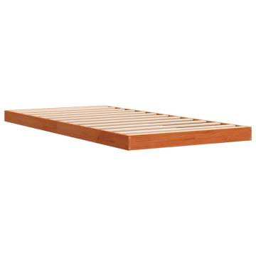 Bed Frame Wax Brown 100x200 cm | Solid Wood Pine