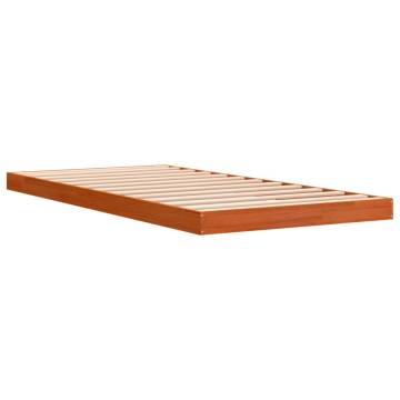 Bed Frame Wax Brown 100x200 cm | Solid Wood Pine