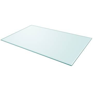 Rectangular Tempered Glass Table Top 1000x620 mm - Hipomarket