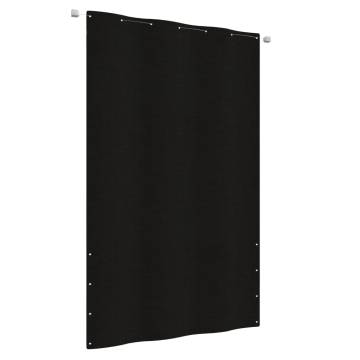 Balcony Screen Black 140x240 cm - Water-Resistant Oxford Fabric