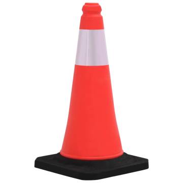 Reflective Traffic Cones 10 pcs - 50 cm Heavy Bases