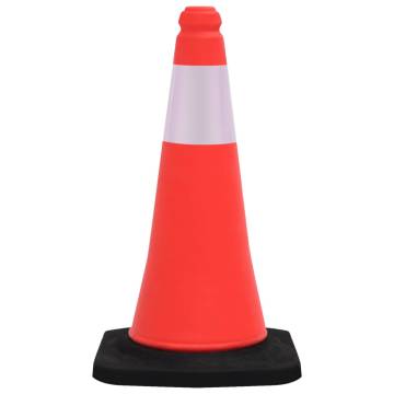 Reflective Traffic Cones 10 pcs - 50 cm Heavy Bases