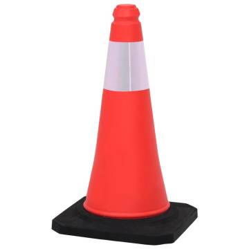 Reflective Traffic Cones 10 pcs - 50 cm Heavy Bases