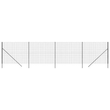 Wire Mesh Fence Anthracite 2.2x10m - Galvanised Steel