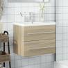 Bathroom Sink Cabinet with Basin - Sonoma Oak | HipoMarket