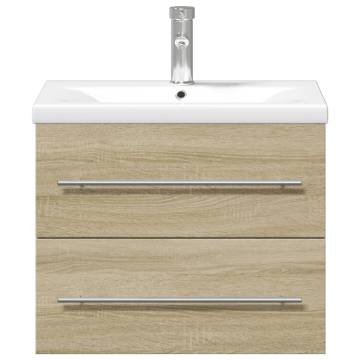 Bathroom Sink Cabinet with Basin - Sonoma Oak | HipoMarket