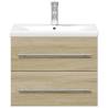 Bathroom Sink Cabinet with Basin - Sonoma Oak | HipoMarket