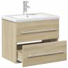 Bathroom Sink Cabinet with Basin - Sonoma Oak | HipoMarket