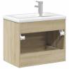 Bathroom Sink Cabinet with Basin - Sonoma Oak | HipoMarket