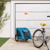 Pet Bike Trailer Blue Oxford Fabric and Iron Colour blue Size 137 x 68 x 72 cm 