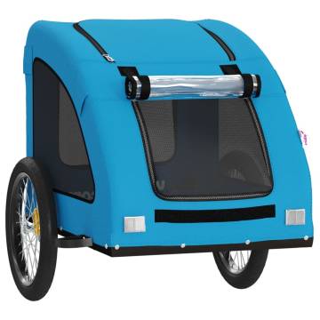 Blue Pet Bike Trailer - Durable Oxford Fabric & Iron Frame