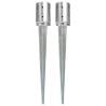 Ground Spikes 2 pcs Silver 10x76 cm Galvanised Steel Size 10 x 76 cm Quantity in Package 2 