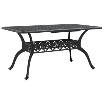 5 Piece Garden Dining Set - Black Cast Aluminium | HipoMarket