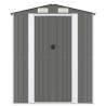 Light Grey Garden Shed - 192x523x223 cm Galvanised Steel