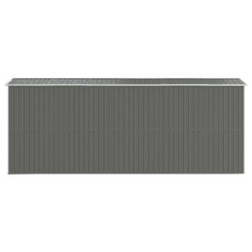 Light Grey Garden Shed - 192x523x223 cm Galvanised Steel