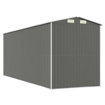 Light Grey Garden Shed - 192x523x223 cm Galvanised Steel