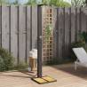 Outdoor Shower Black 50x55x224 cm Poly Rattan and Acacia Wood Colour black Quantity in Package 1 