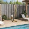 Stylish Outdoor Shower in Black - Poly Rattan & Acacia Wood