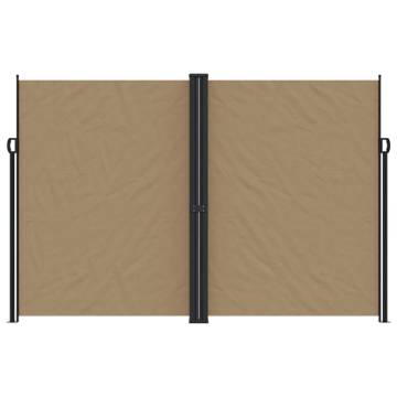 Retractable Side Awning Taupe 220x600 cm – Privacy & Protection