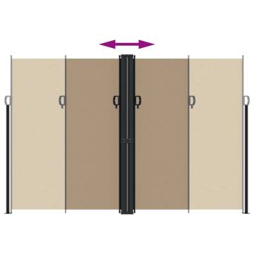 Retractable Side Awning Taupe 220x600 cm – Privacy & Protection