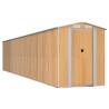 Light Brown Garden Shed - Durable Galvanised Steel Storage