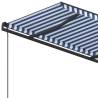 Manual Retractable Awning 4.5x3.5m Blue & White | Hipomarket