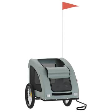 Pet Bike Trailer - Grey Oxford Fabric & Iron | HipoMarket UK