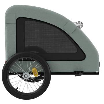 Pet Bike Trailer - Grey Oxford Fabric & Iron | HipoMarket UK