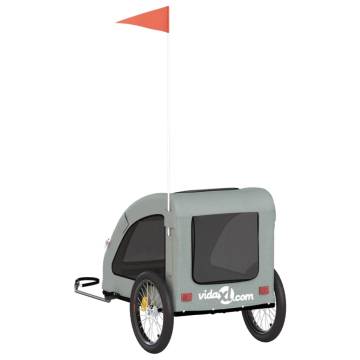 Pet Bike Trailer - Grey Oxford Fabric & Iron | HipoMarket UK