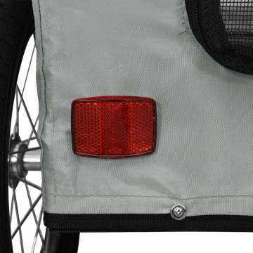 Pet Bike Trailer - Grey Oxford Fabric & Iron | HipoMarket UK