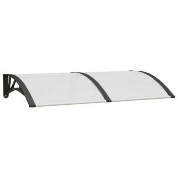 Stylish Door Canopy Black & Transparent 150x75 cm | HipoMarket