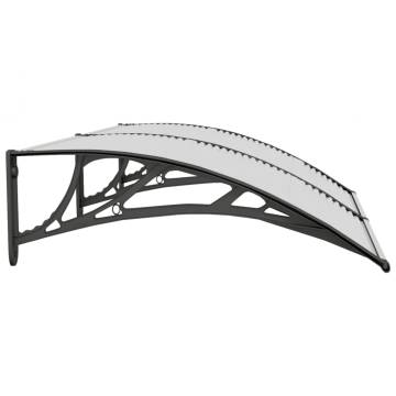 Stylish Door Canopy Black & Transparent 150x75 cm | HipoMarket