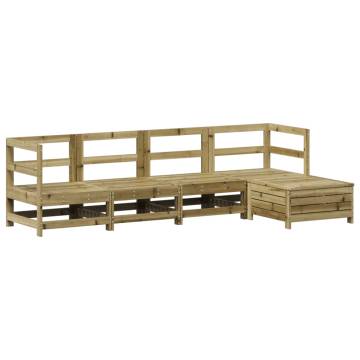 5 Piece Garden Sofa Set - Durable Impregnated Pine Wood