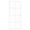 Interior Door White 93x201.5 cm - Sleek Tempered Glass & Aluminium