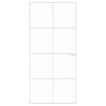 Interior Door White 93x201.5 cm - Sleek Tempered Glass & Aluminium