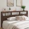 Headboard Cabinet with LED Brown Oak 220x17x102 cm Colour brown oak Size 220 x 17 x 102 cm Quantity in Package 1 