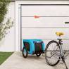 Pet Bike Trailer Blue and Black Oxford Fabric and Iron Colour blue Size 124 x 65 x 66 cm 