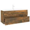 Smoked Oak Sink Cabinet with Built-in Basin | HipoMarket