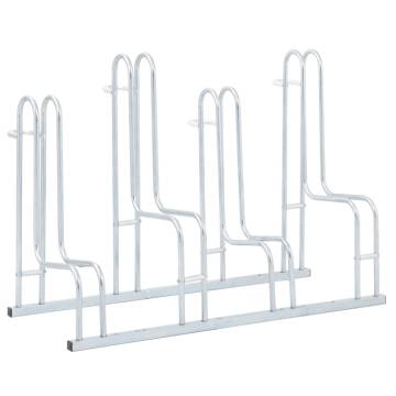 Bicycle Stand for 4 Bikes - Galvanised Steel | Hipomarket