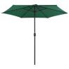 Outdoor Parasol with Aluminium Pole - 270x246 cm Green