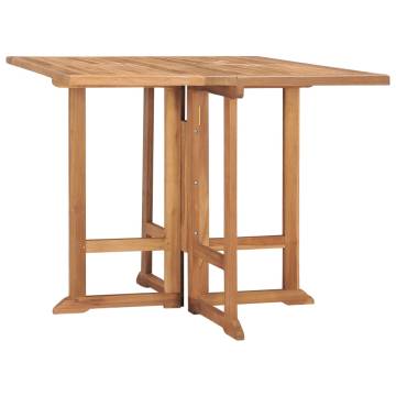 Folding Garden Dining Table | Teak Wood 90x90x75 cm