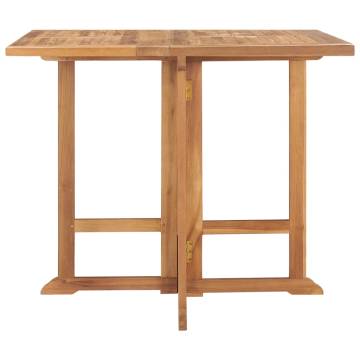 Folding Garden Dining Table | Teak Wood 90x90x75 cm