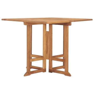 Folding Garden Dining Table | Teak Wood 90x90x75 cm