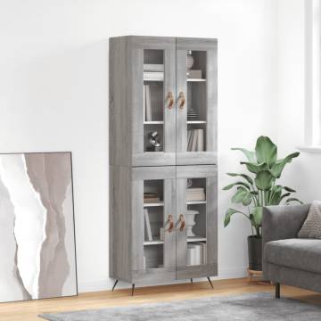 Highboard Grey Sonoma - Stylish Storage Solution | HipoMarket