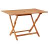 Folding Garden Table 120x70x75 cm Solid Eucalyptus Wood Colour brown Size 120 x 70 x 75 cm Quantity in Package 1 